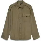 Vero Moda Debby Uma Long Sleeve Shirt Vert L Femme