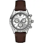 Versace Watches Vev700119 Watch Marron,Argenté Homme
