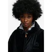 Superdry pour femme. W2012544A Sweatshirt Country Club Velour marine (M), Casuel, Polyester