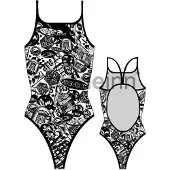 Turbo Stickers Swimsuit Blanc,Noir 5XL Femme
