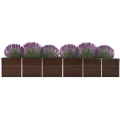 vidaXL Lit surélevé de jardin Acier galvanisé 480x80x77 cm Brun