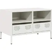 vidaXL Armoire TV blanche 68x39x43,5 cm Acier laminé à froid