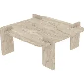 CALICOSY - Table basse carrée aux bords arrondis L90 cm NOMA
