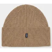 GOBI Cashmere Bonnet 'Ribbed Chunky Beanie' taupe