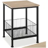 TecTake - Table d'appoint Grimsby 40x40x55,5cm - industriel - brun clair - 404695