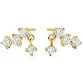 Hey Happiness Boucles d'oreilles 'Starlit Drop' or