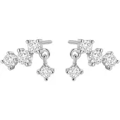 Hey Happiness Boucles d'oreilles 'Starlit Drop' argent