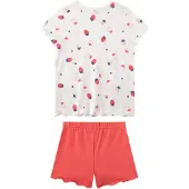 Sanetta Pyjama pétrole / rose / framboise / blanc