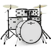 Gear4Music BDK-22 Expanded Rock Drum Kit by Silver Sparkle