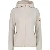 CMP Polaire à capuche épaisse en maille chinée femme Knit-Tech