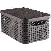 Curver Panier "STYLE S" avec couvercle brun foncé