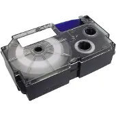 Casio KR-12X1 - Auto-adhésif - noir sur transparent - Rouleau (1,2 cm x 8 m) 1 cassette(s) bande d'étiquettes - pour KL 2000, 60, 7000, 750, 8200
