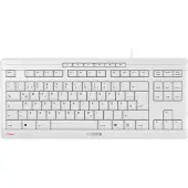 Cherry TAS STREAM KEYBOARD TKL Corded DE-Layout grau