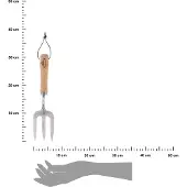 Esschert Design | Outils de jardin - Fourche de jardin avec manche en bois - Acier inoxydable - Ergonomique et durable