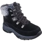SKECHERS Bottines à lacets 'Schnürstiefel Damen 167882 BLK Rauleder in schwarz' noir