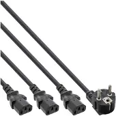 InLine Câble d'alimentation en Y (5 m), Câble d'alimentation, Noir