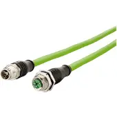 METZ CONNECT 142M2X12100 - 10 m - Cat6a - M12 - M12 - Grün