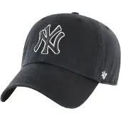 47 Brand Hommes, Casquette, New York Yankees MLB Clean Up Cap, Noir, (Taille unique)