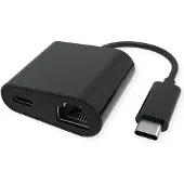Value USB 3.2 Gen 2 Typ C zu Gigabit Ethernet Konverter + 1x PD Port, 100W (12.99.1118)
