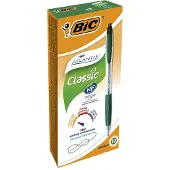 BIC Stylo-bille rétractable Classic Atlantis , vert, 12 pièces