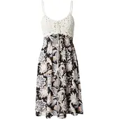 Hailys Robe d’été 'Kana' beige clair / bleu clair / noir / blanc