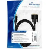 MediaRange HDMI (Typ A) — DVI (2 m), Câble vidéo, Noir