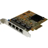StarTech.com 4-port Pcie Gigabit Network Adapter Card Argenté