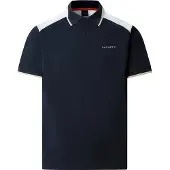 Hackett London pour homme. HM5600123 Polo HS Colour Block marine (XL), Coton, Classique, Manche courte