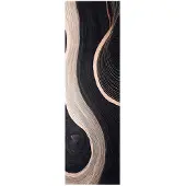 vidaXL Tapis de Cuisine Art déco Noir 150 x 45 cm Velours