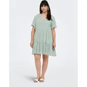 ONLY Carmakoma Robe d’été 'Carzally Thea' menthe / blanc