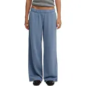 Superdry pour femme. W7011286A Pantalon Jogger Essential Logo Wide Leg bleu (XL), Casuel, Coton