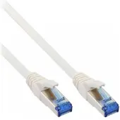InLine 76805W Câble patch, S/FTP (PiMf), Cat.6A, 500MHz, sans halogène, cuivre, blanc, 5m