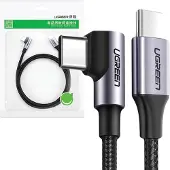 UGREEN Usb-C à Usb-C, câble angulaire Us255 Qc 3.0 Pd 3A 60W 1M (Noir)