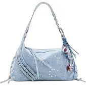Desigual Sac bandoulière bleu denim