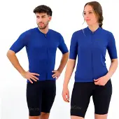 Santini Sensation Short Sleeve Jersey Bleu S