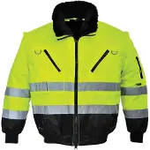 Portwest Giacca Da Pilota 3 In 1 Ad Alta Visibilità Giallo / Nero S