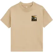 We fashion T-Shirt beige / gris clair / orange / noir