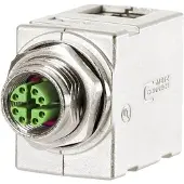 Metz - Netzwerkanschluss - 8-polig M12 (S) gewinkelt zu RJ-45 (W) - abgeschirmt - CAT 6a - IEEE 802,3an - metallähnlich (MWN911A415)