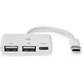 Nedis Concentrateur USB C avec 2 ports USB A et 1 port USB C