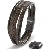 SERASAR Bracelet 'Braid' marron