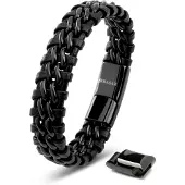 SERASAR Bracelet 'Steel' noir
