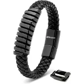SERASAR Bracelet 'Helix' noir