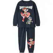 Name it Pyjama 'NMMJalmer Paw' bleu foncé / gris / rouge clair / blanc