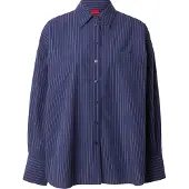 HUGO Chemisier 'Extra' bleu marine / blanc