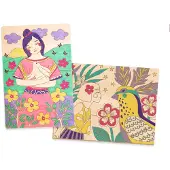 Djeco Atelier de peinture sur bois « Filles et fleurs »,