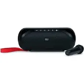 BigBen Interactive Haut-parleur Bluetooth portable Party Lite 2. Gen, avec éclairage disco LED et microphone. Modèle : AU389098