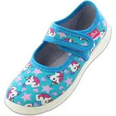 Beck Ballerines 'Unicorn' turquoise / rose / rose foncé / blanc