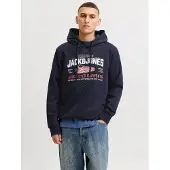 Jack & Jones Logo Hoodie Bleu L Homme