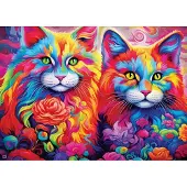 Master Pieces Puzzle Colorize - Moustaches Arc-En-Ciel - 1000 pièces