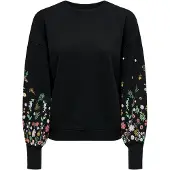 ONLY Sweat-shirt 'ONLBrooke' vert clair / rosé / noir / blanc